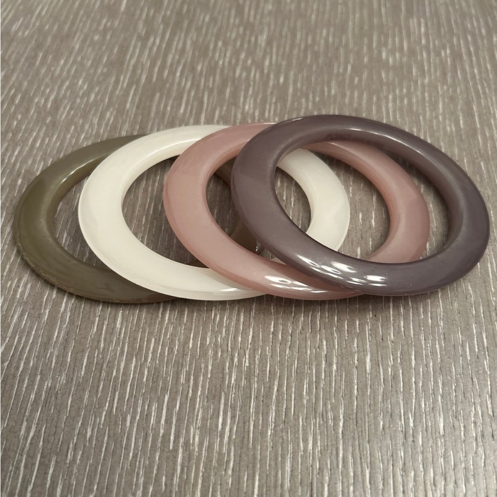 Italian Resin Set of‎ 4 Square Bangle Bracelets Pono Joan Goodman
